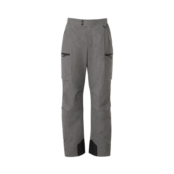 Tate-FN Flannel Shell Ski Pants in Grey Mix