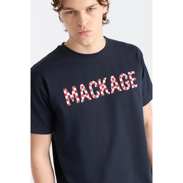 Mackage Tee-PCR Tee-Shirt with Mackage Logo in Navy-Multi