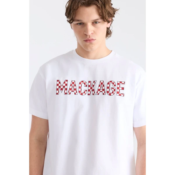 Mackage Tee-PCR Tee-Shirt with Mackage Logo in White Multi