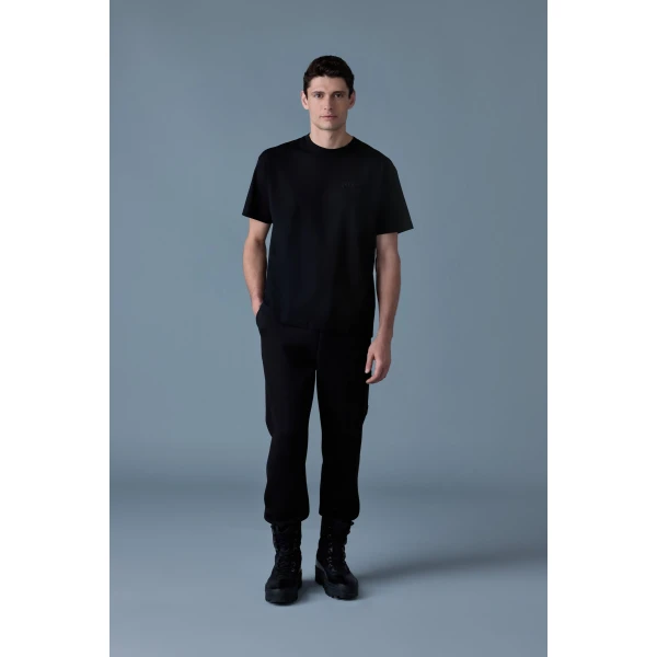 Mackage Tee-R Tee-Shirt with MACKAGE Silicone Logo in Black