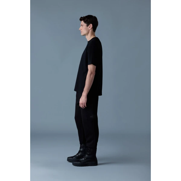 Mackage Tee-R Tee-Shirt with MACKAGE Silicone Logo in Black