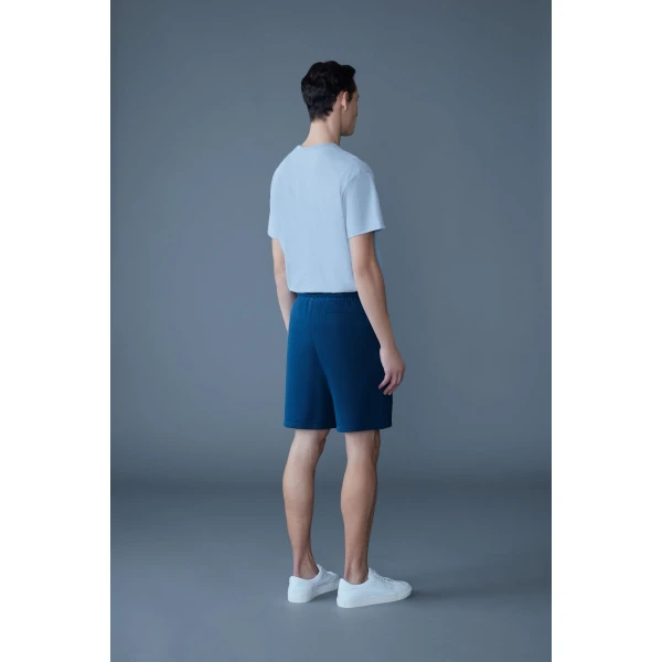 Mackage Tee-R Tee-Shirt with MACKAGE Silicone Logo in Fog Blue
