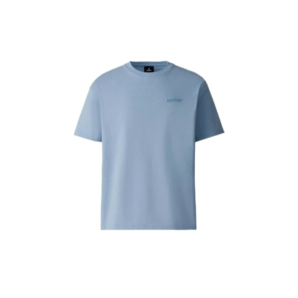 Tee-R Tee-Shirt with MACKAGE Silicone Logo in Fog Blue