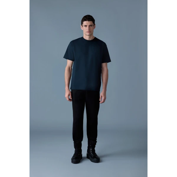 Mackage Tee-R Tee-Shirt with MACKAGE Silicone Logo in Navy