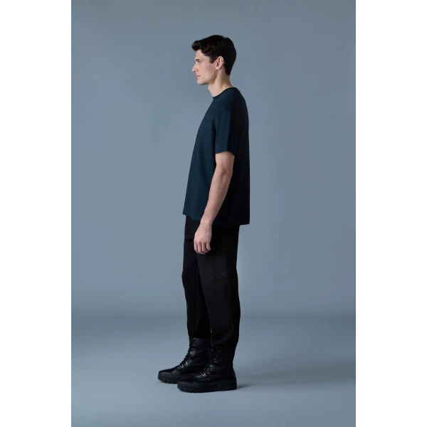 Mackage Tee-R Tee-Shirt with MACKAGE Silicone Logo in Navy