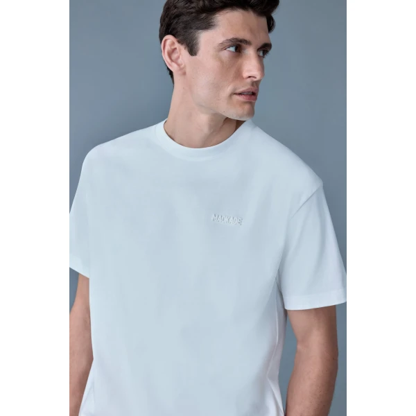 Mackage Tee-R Tee-Shirt with MACKAGE Silicone Logo in White