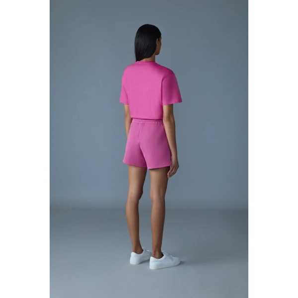 Mackage Tee-W T-Shirt with Mackage Silicone Logo in Azalea
