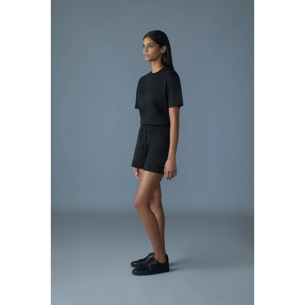 Mackage Tee-W T-Shirt with Mackage Silicone Logo in Black