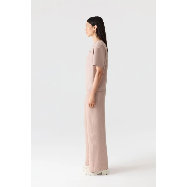 Mackage Tee-W T-Shirt with Mackage Silicone Logo in Sepia Rose