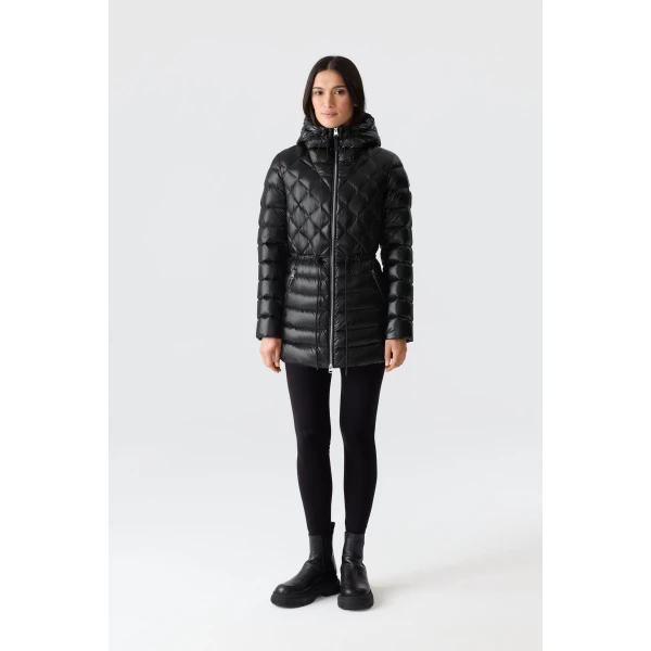 Mackage Tooky Diamond Quilted Light Down Jacket in Black