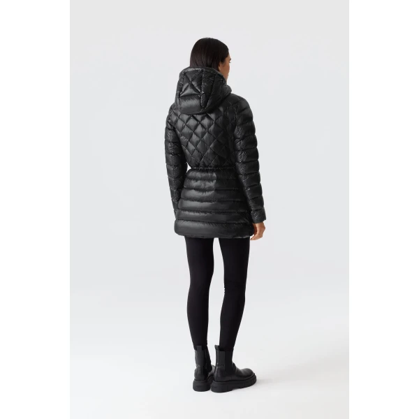 Mackage Tooky Diamond Quilted Light Down Jacket in Black