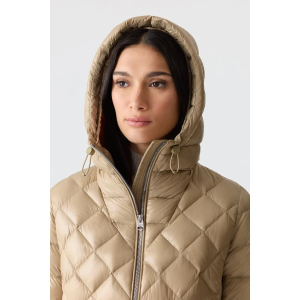 Mackage Tooky Diamond Quilted Light Down Jacket in Light Camel