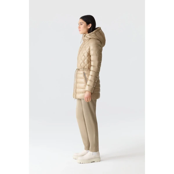 Mackage Tooky Diamond Quilted Light Down Jacket in Light Camel