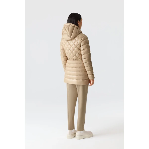 Mackage Tooky Diamond Quilted Light Down Jacket in Light Camel