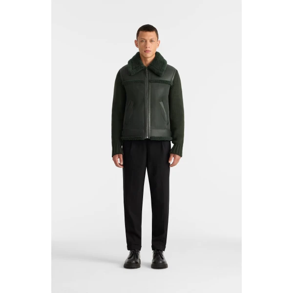 Mackage Torrian Mixed Media Jacket in Evergreen