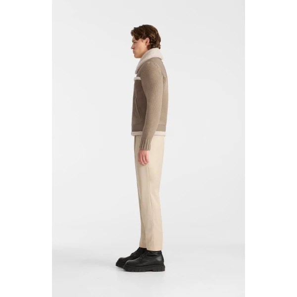 Mackage Torrian Mixed Media Jacket in Truffle-Taupe