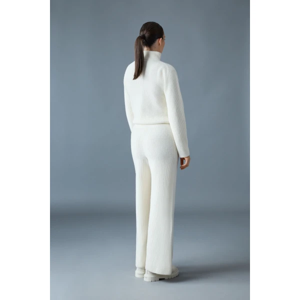 tove-z relaxed wool knit pants cream