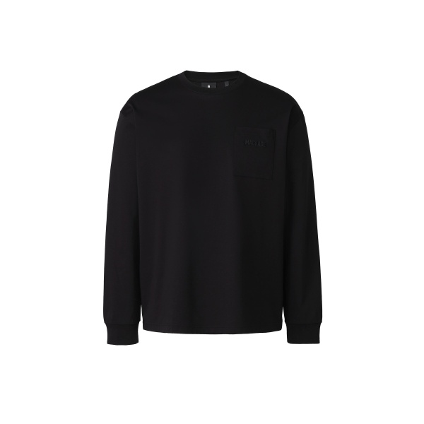 Mackage Trey Long Sleeve Crew Neck T-Shirt in Black