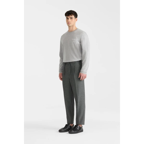 Mackage Trey Long Sleeve Crew Neck T-Shirt in Light Grey Mix