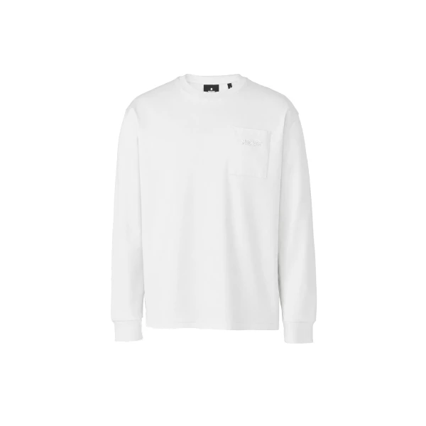Mackage Trey Long Sleeve Crew Neck T-Shirt in White