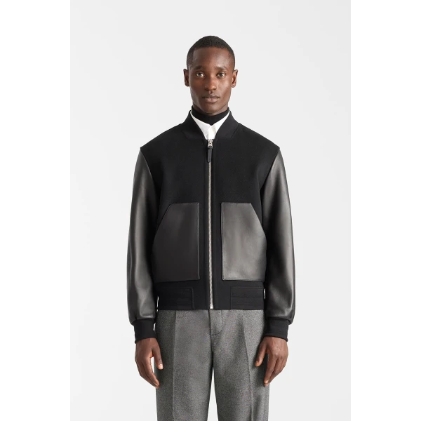 Mackage Tripp Wool Bomber Jacket in Black
