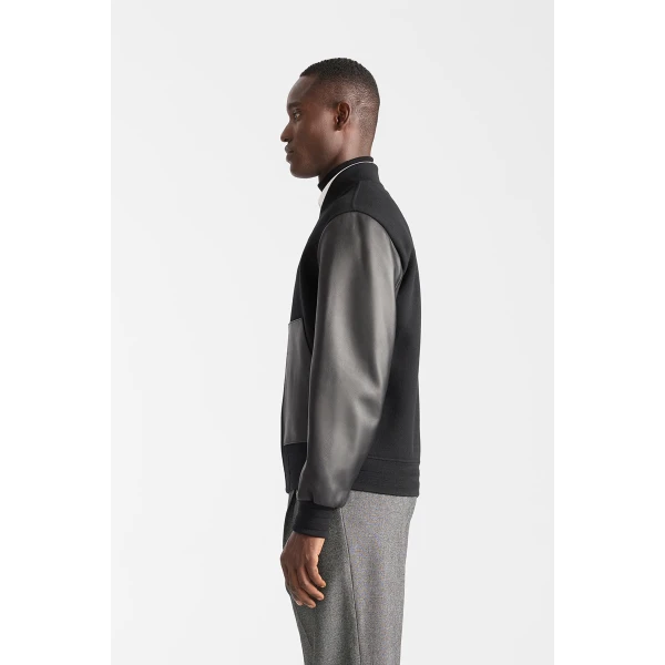 Mackage Tripp Wool Bomber Jacket in Black