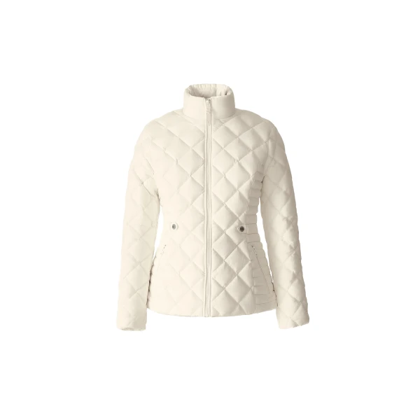 Mackage Vik Diamond Quilted Down Jacket in Cream