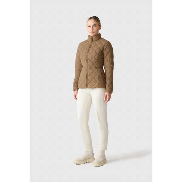 Mackage Vik Diamond Quilted Down Jacket in Otter