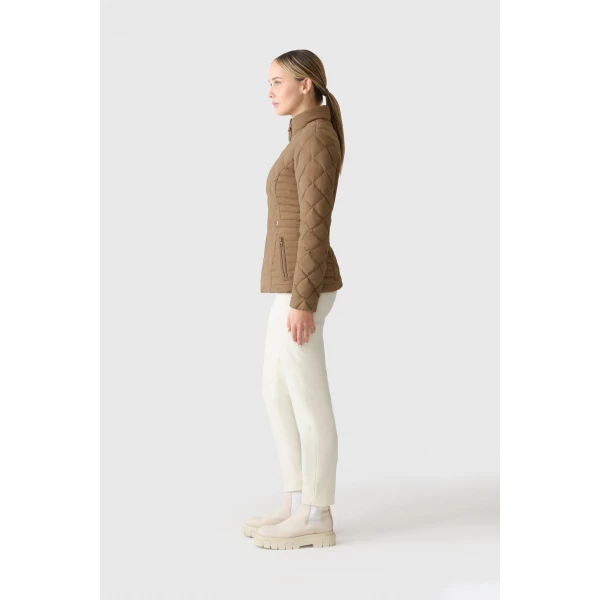 Mackage Vik Diamond Quilted Down Jacket in Otter