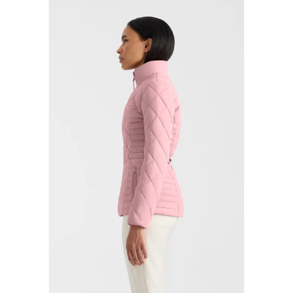 Mackage Vik Diamond Quilted Down Jacket in Soft Pink