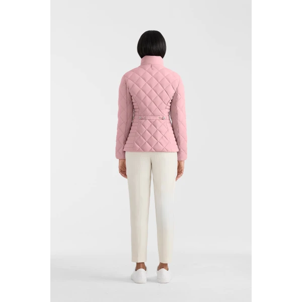 Mackage Vik Diamond Quilted Down Jacket in Soft Pink
