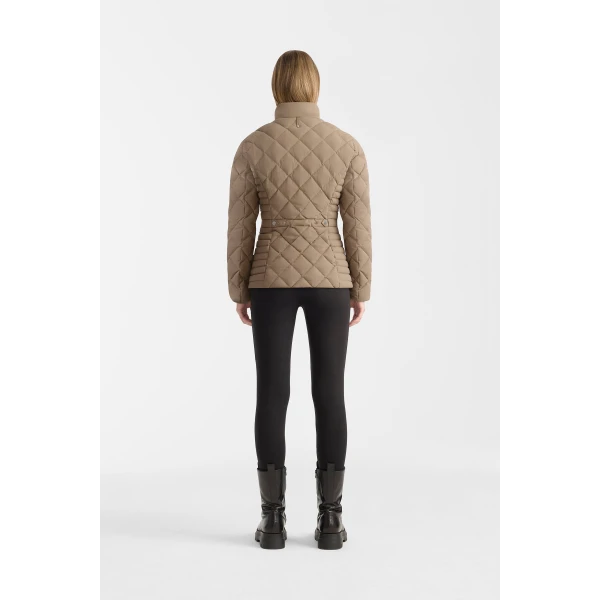 Mackage Vik Diamond Quilted Down Jacket in Truffle Brown