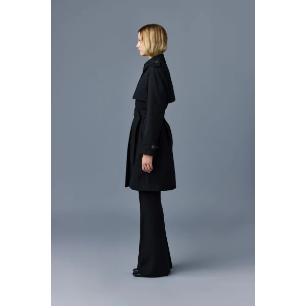 winn-z 2-in-1 classic trench coat black