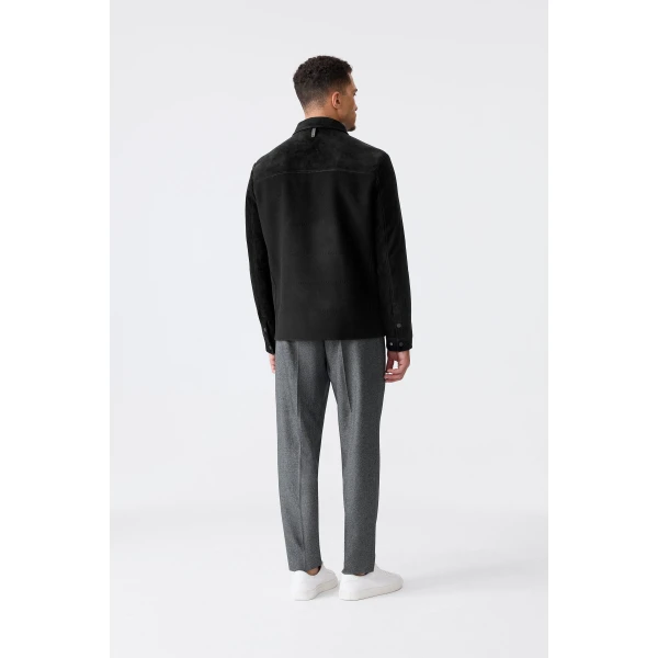 Mackage Wylder Double Face Wool Shirt Jacket in Black-Black