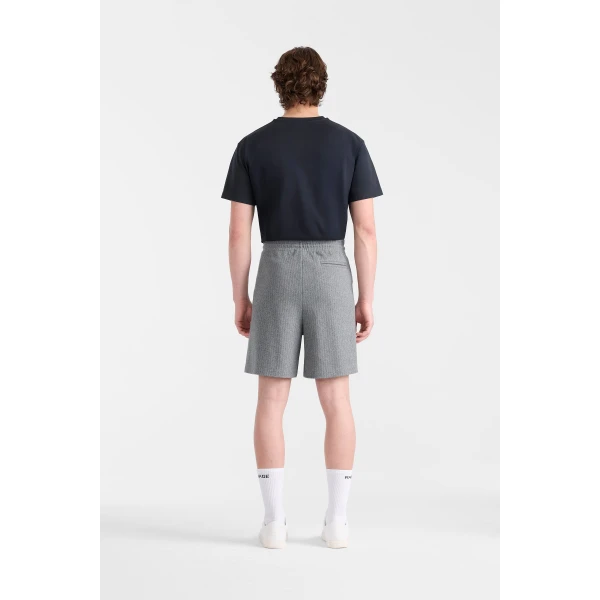 Mackage Zander-K Striped Drawcord Shorts in Light Grey Mix-Cream
