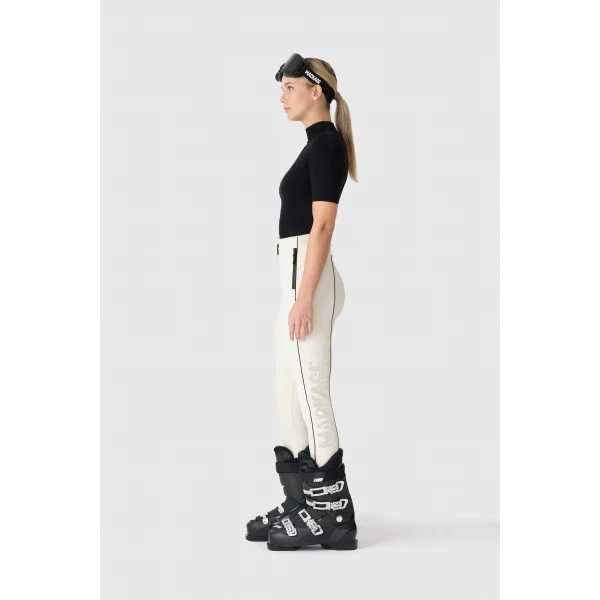 zavi bonded fleece stirrup pant off white