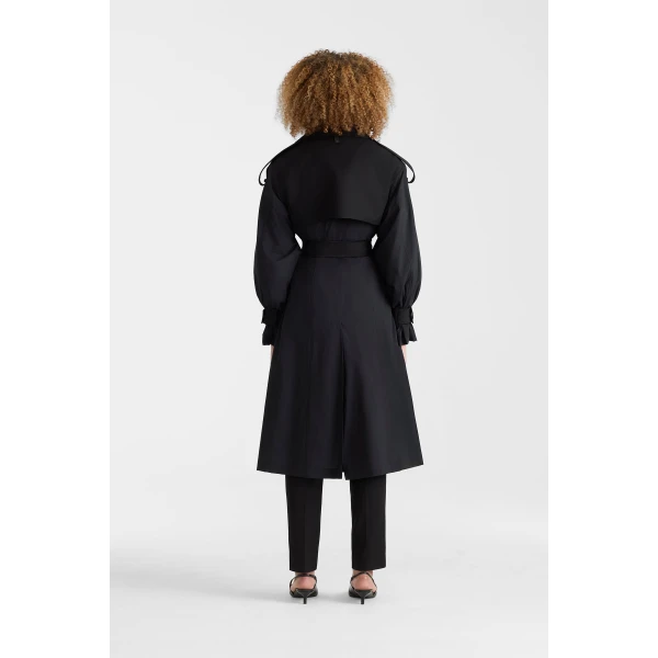 zonomi lightweight trench coat black