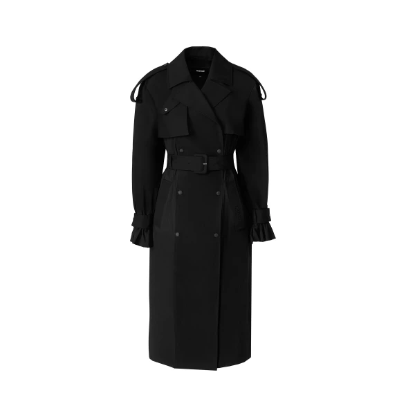 Zonomi Lightweight Trench Coat in Black