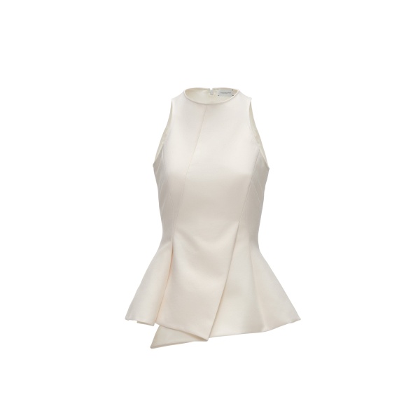 Magda Butrym Asymmetric sleeveless top in cream