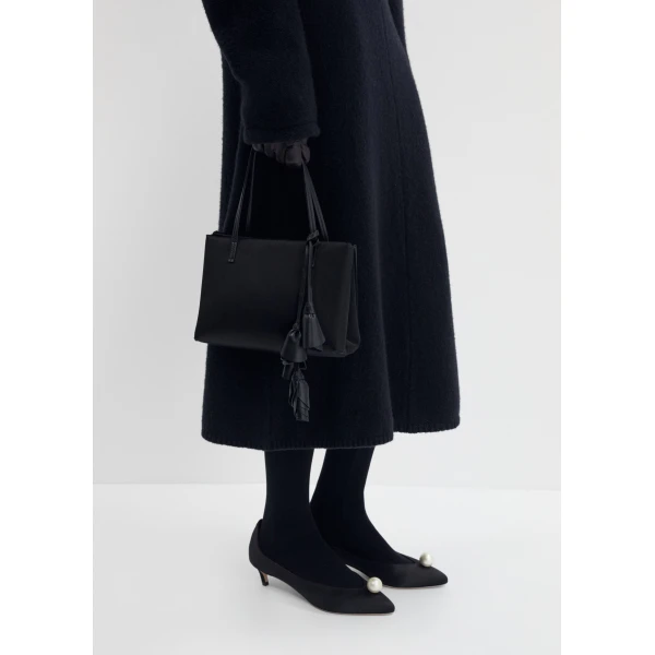 Magda Butrym Barbara bag in black satin, view 5