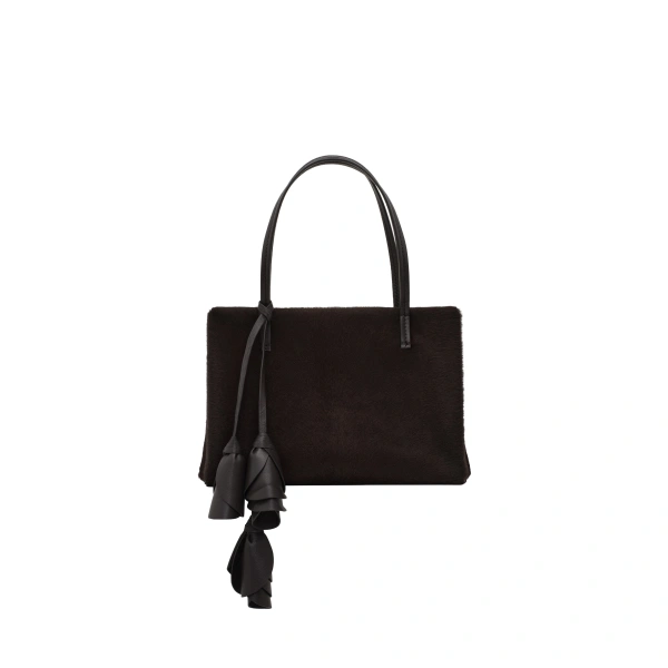 Barbara bag in brown haircalf leather