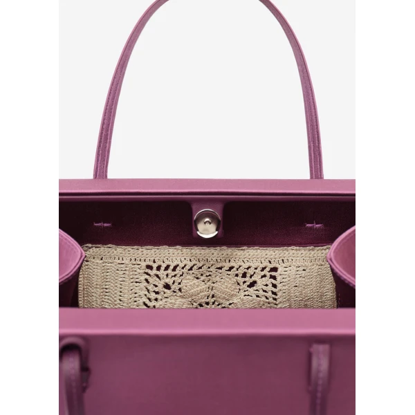 Magda Butrym Barbara bag in violet satin, view 4