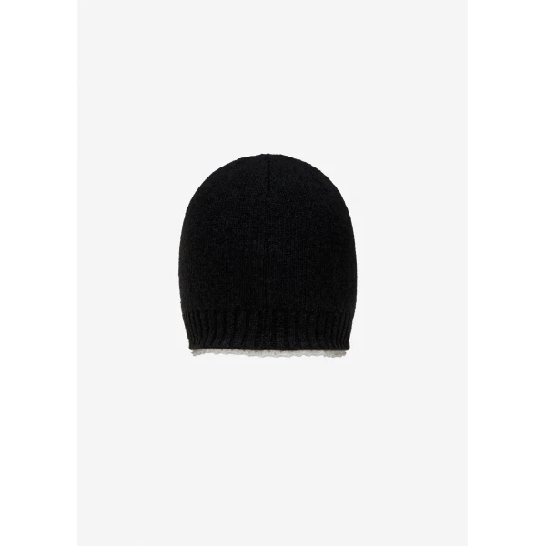 Magda Butrym Cashmere crochet-trim beanie in black, view 2