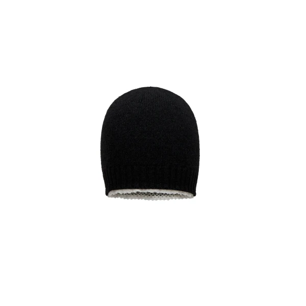 Magda Butrym Cashmere crochet-trim beanie in black