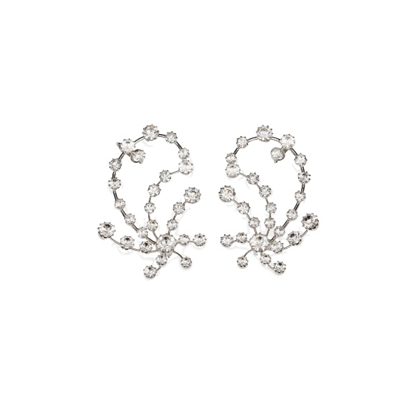 Magda Butrym Crystal-embellished branching earrings in silver