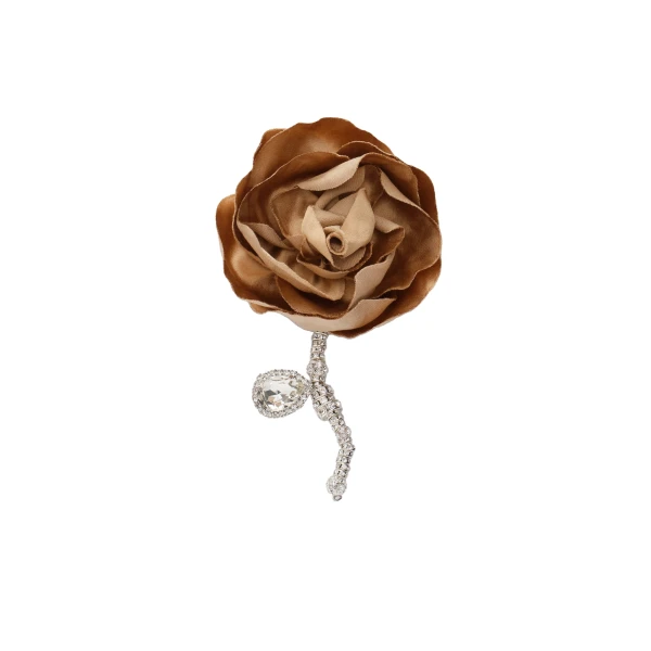 Crystal rose drop earring in green