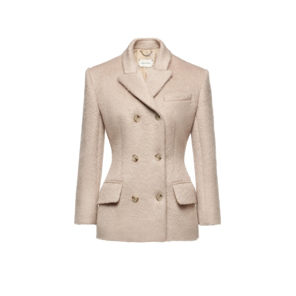 Magda Butrym Double-breasted tailored blazer in beige