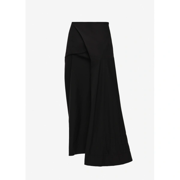Magda Butrym Draped slit maxi skirt in black, view 2