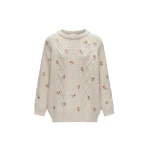 Magda Butrym Floral cable knit sweater in cream