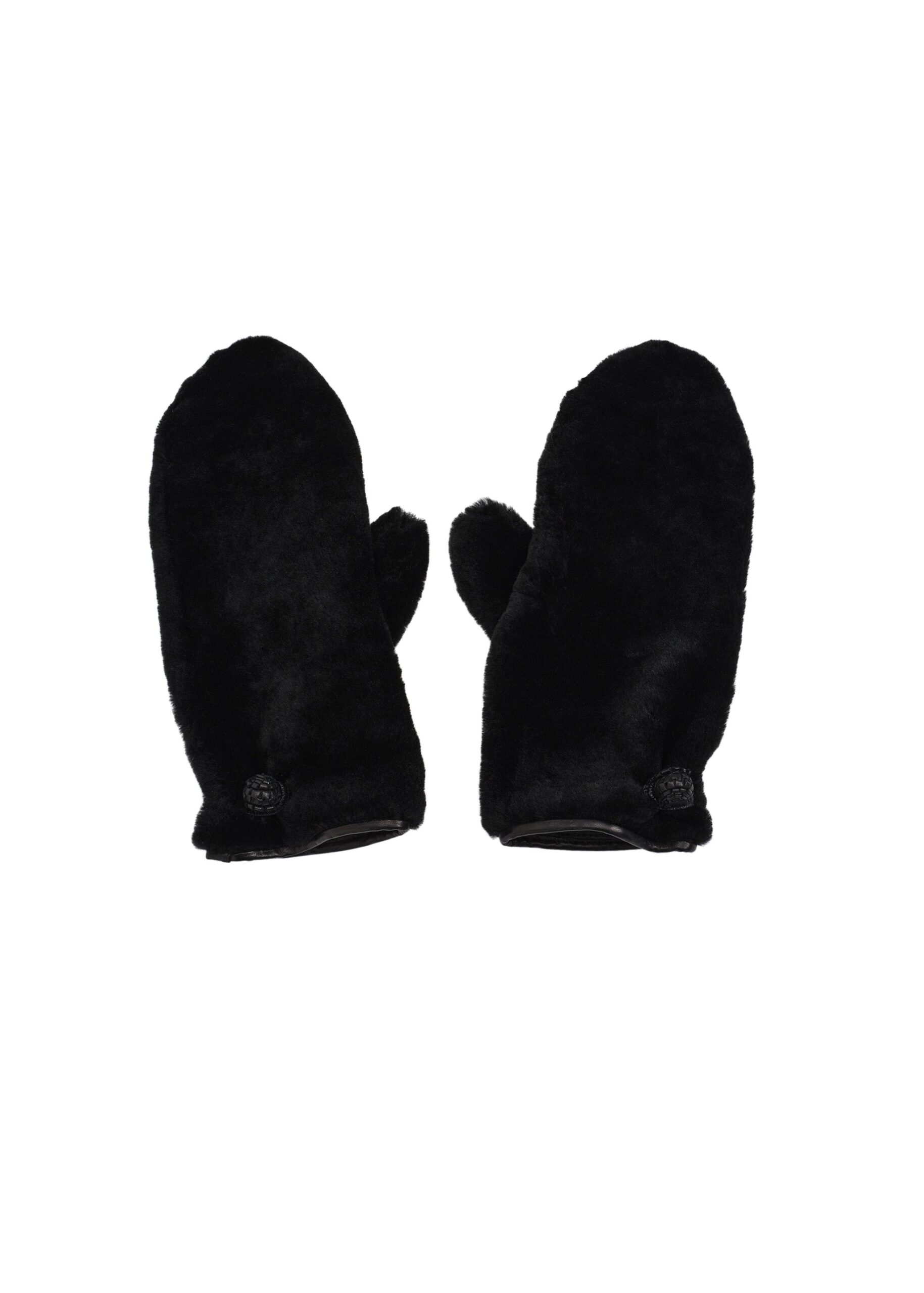 Magda Butrym Fur mittens in black | Accessories | Coveti Magda Butrym Fur mittens in black
